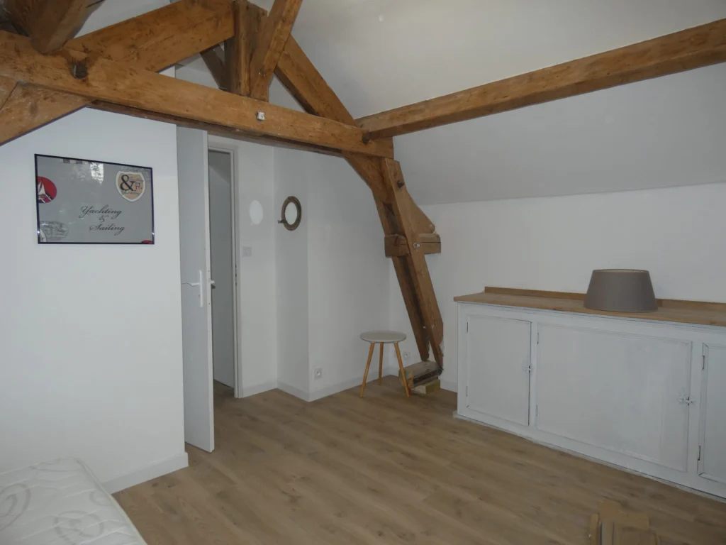Combles aménagés avec charpente apparente